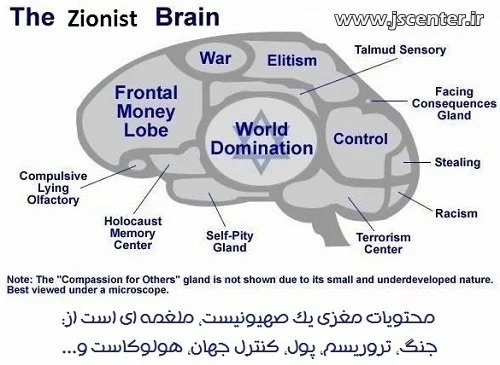 محتویات مغز یک صهیونیست