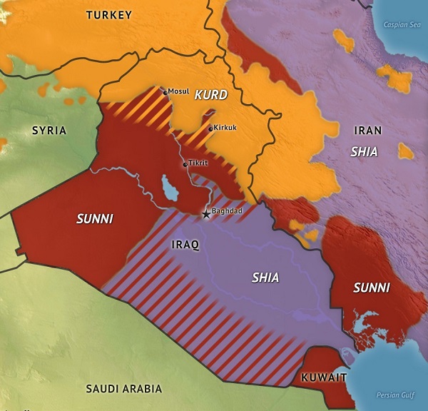 نقشه تجزیه عراق