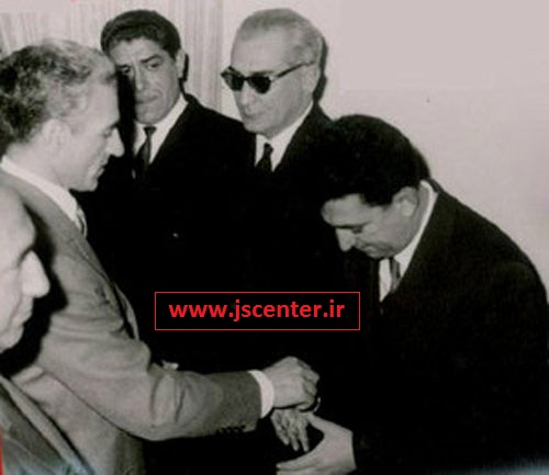 شاه و مئیر عزری نماینده اسرائیل