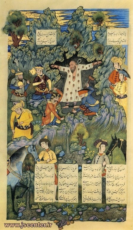 به بند کشیدن ضحاک در کوه دماوند
