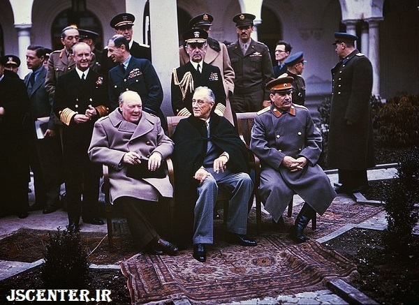 استالین روزولت چرچیل در کنفرانس یالتا
