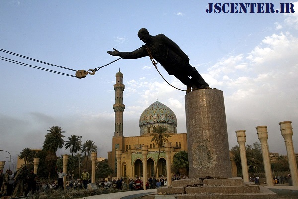 سرنگونی مجسمه صدام در میدان فردوس