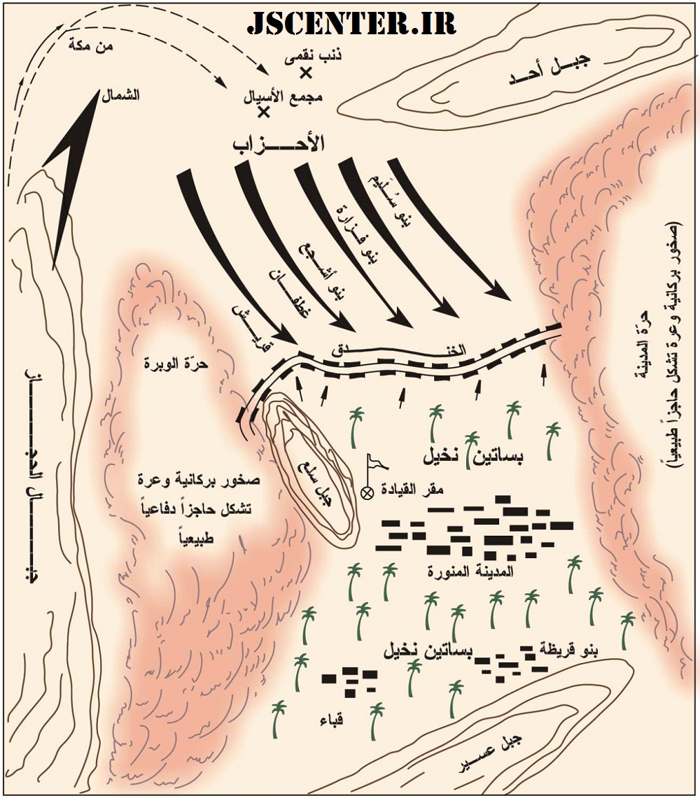 نقشه غزوه احزاب