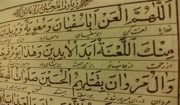 اللهم العن اباسفیان و معاویه و هذا یوم فرحت به آل زیاد و آل مروان اللهم العنهم جمیعا