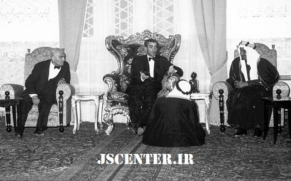 سیدحسن تقی‌زاده و محمدرضا پهلوی و پادشاه عربستان