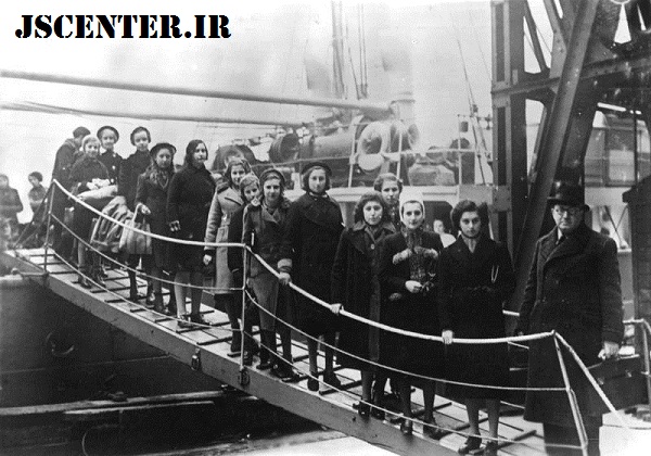 ورود کودکان پناهنده یهودی به بندر لندن فوریه 1939