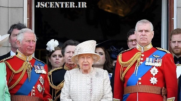 شاهزاده اندرو و ملکه الیزابت و پرنس چارلز و خانواده سلطنتی انگلیس
