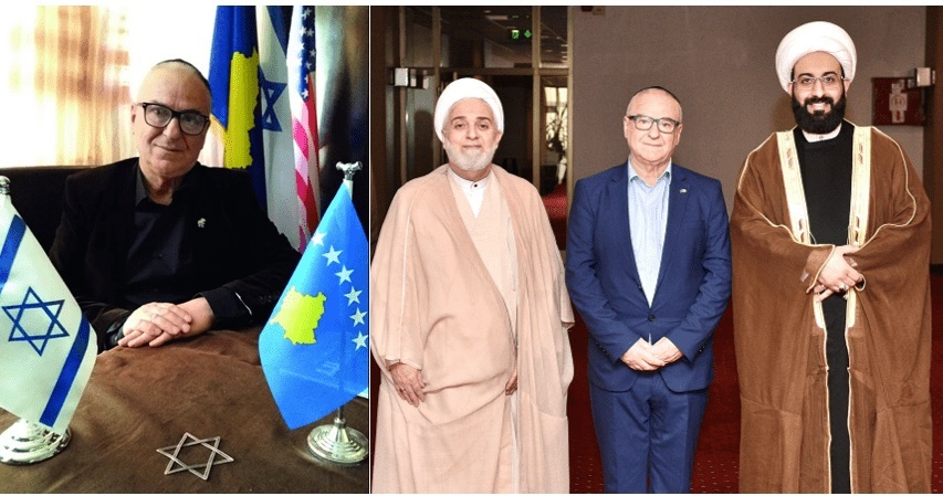 دیدار صالح سیبویه و محمد توحیدی با هیسن هیسنی رئیس انجمن بت اسرائیل کوزوو