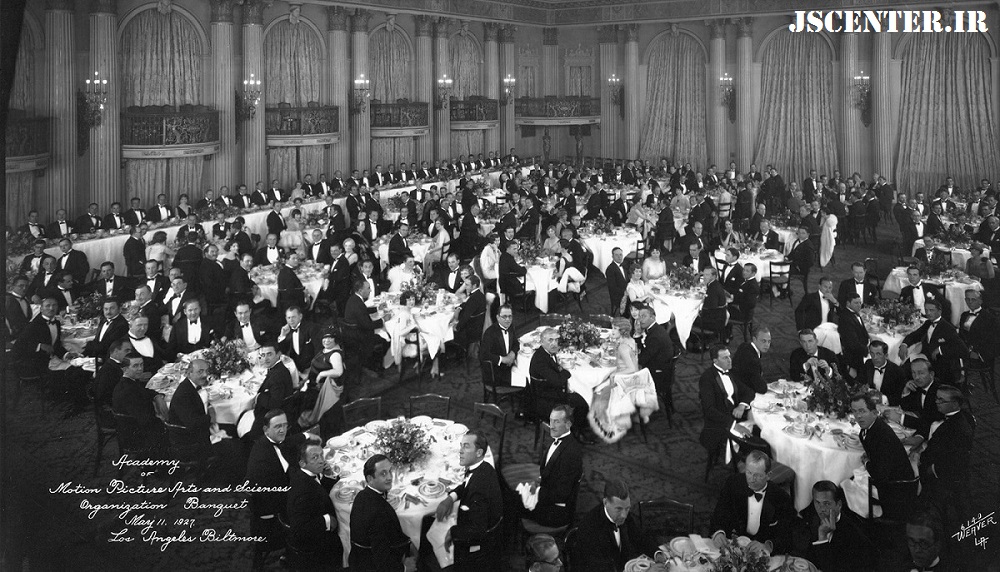 اولین ضیافت سازمانی آکادمی علوم و هنرهای سینما در هتل میلنیوم بیلتمور لس آنجلس 11 مه 1927
