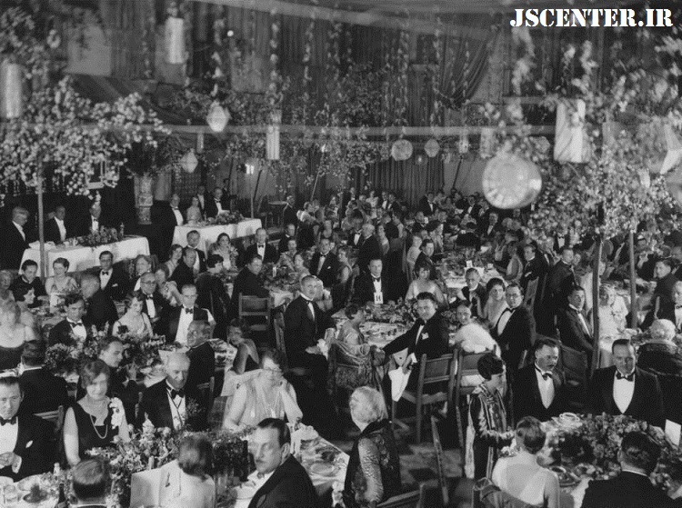 ضیافت اولین دوره اهدای جوایز اسکار در هتل روزولت هالیوود 16 مه 1929