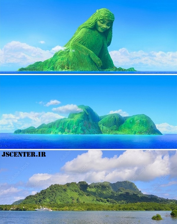 شباهت جزیره کوسایی و تفیتی در انیمیشن موآنا