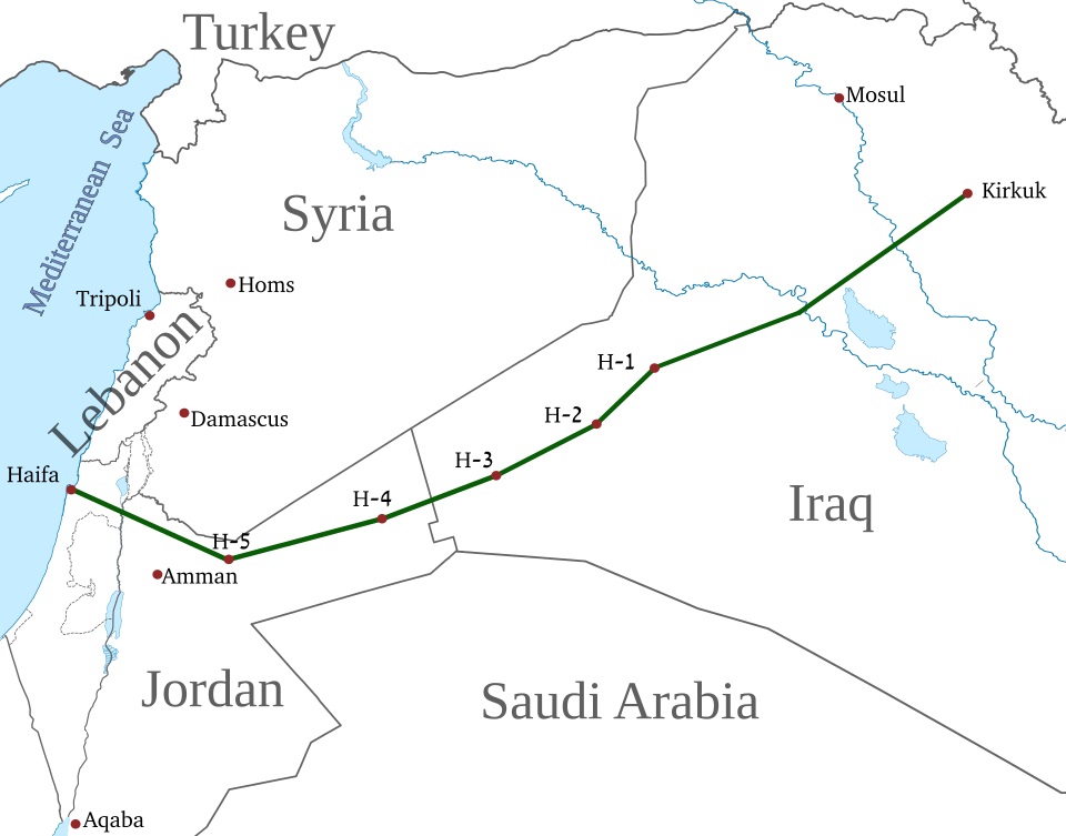 اهمیت فلسطین و خط لوله نفت کرکوک حیفا Mosul Haifa oil pipeline