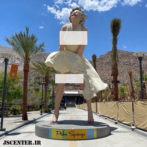 سلبریتی ایرانی و مجسمه برای همیشه مریلین Forever Marilyn